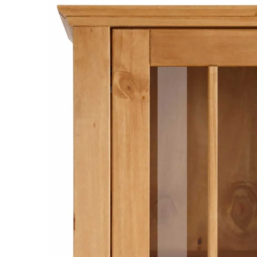 Wohnen Vitrinen|Wohnzimmer-Vitrinen*Landhaus Vitrine aus Kiefer Massivholz - Anyamie