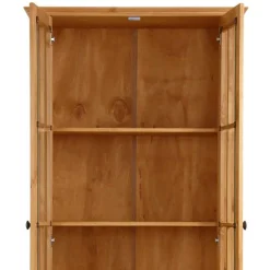 Wohnen Vitrinen|Wohnzimmer-Vitrinen*Landhaus Vitrine aus Kiefer Massivholz - Anyamie