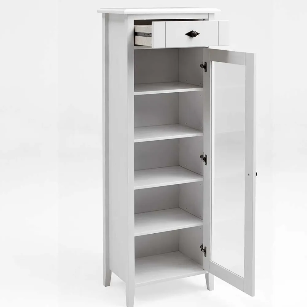 Wohnen Landhaus Vitrine fürs Badezimmer in Weiß - Satumare