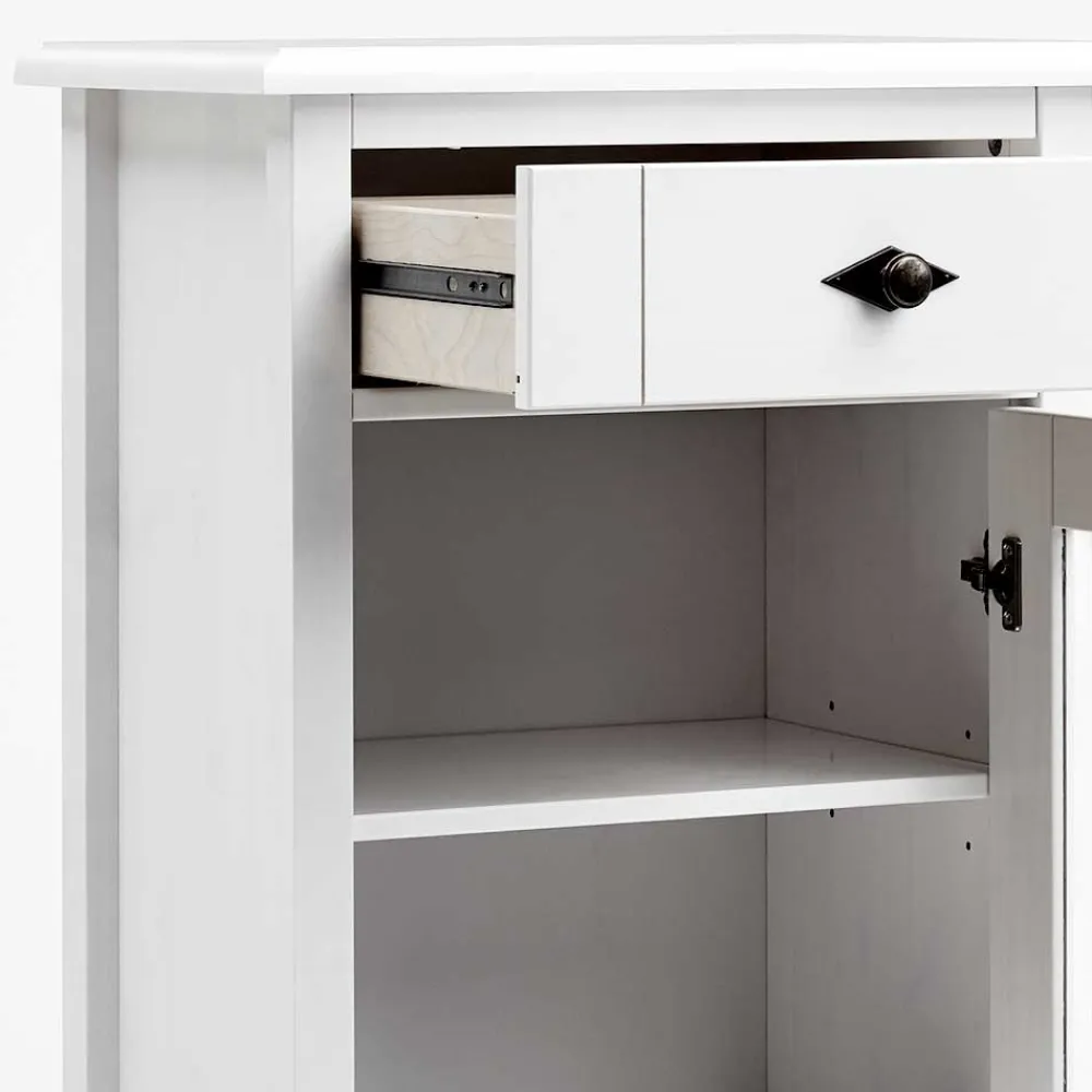 Wohnen Landhaus Vitrine fürs Badezimmer in Weiß - Satumare