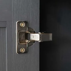 Wohnen Vitrinen|Wohnzimmer-Vitrinen*Landhaus Vitrine in Grau und Eiche - Witenga