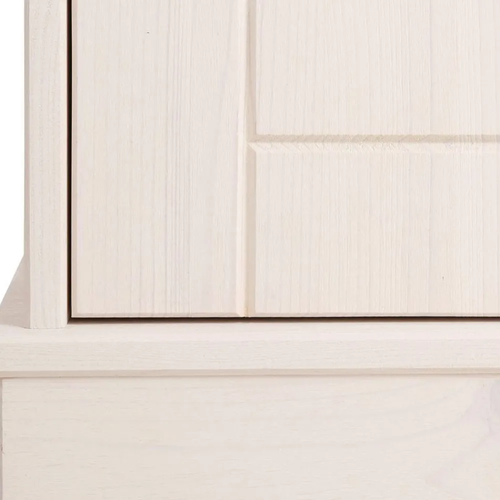 Wohnen Landhaus Vitrine in Weiß und Kiefer Honig - Zentra