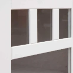 Wohnen Massivholzmöbel|Esszimmer-Vitrinen*Landhaus Vitrine in Weiß und Eiche - Bordona