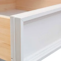 Wohnen Massivholzmöbel|Esszimmer-Vitrinen*Landhaus Vitrine in Weiß und Eiche - Bordona