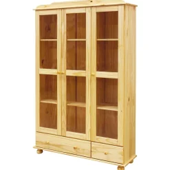 Wohnen Esszimmer-Vitrinen*Landhaus Vitrine mit drei Türen - Kascanu