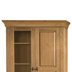 Wohnen Esszimmer-Vitrinen*Landhaus Vitrine Piatra in Kiefer Natur gelaugt