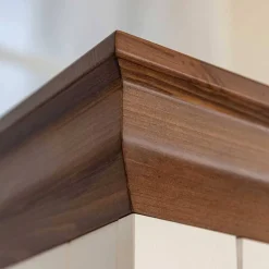 Wohnen Landhaus Vitrinenschrank aus Kiefer zweifarbig - Zalya