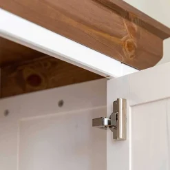 Wohnen Landhaus Vitrinenschrank aus Kiefer zweifarbig - Zalya