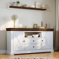 Wohnen Landhaus Wandboard aus Kiefer Massivholz - Zalya