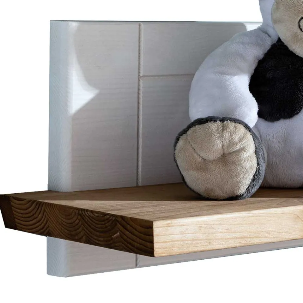 Kinder Wohnen Landhaus Wandboard in Weiß & Eichefarben - Envicron