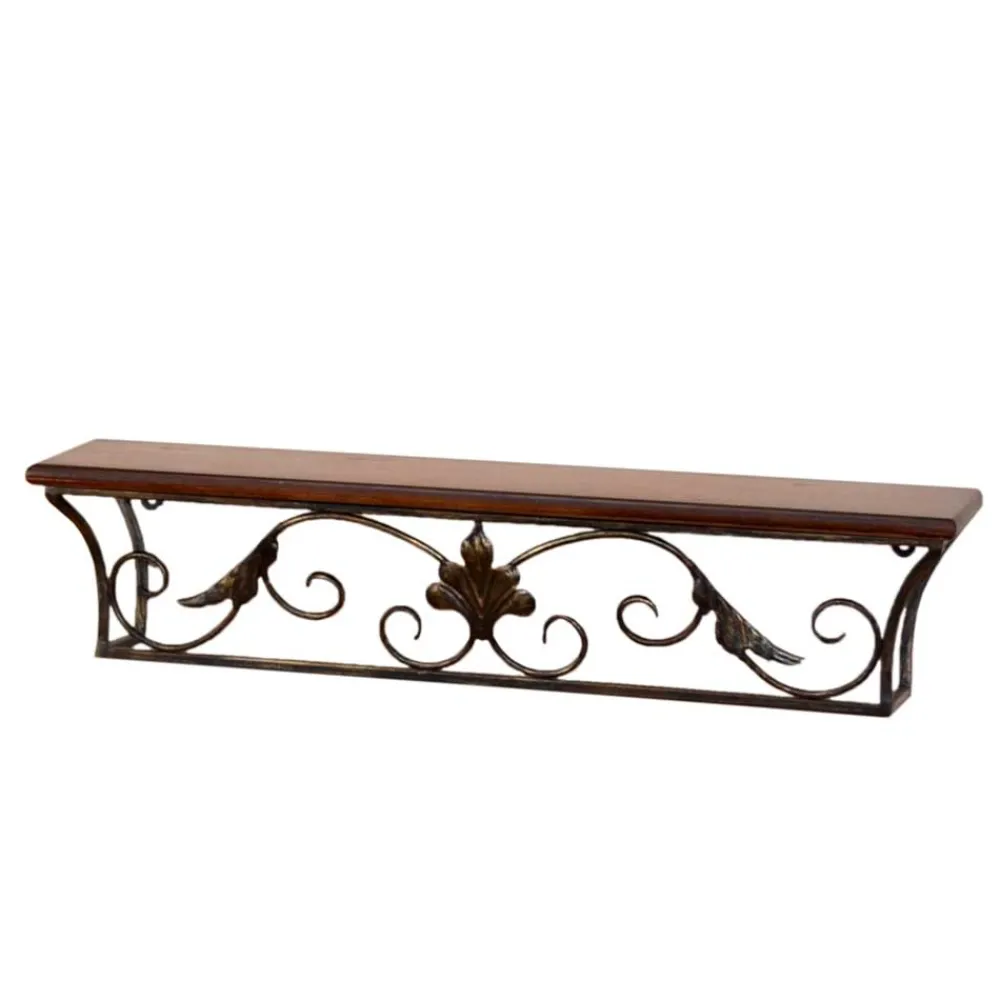 Wohnen Landhaus Wandkonsole Juliama mit Metall Verzierung