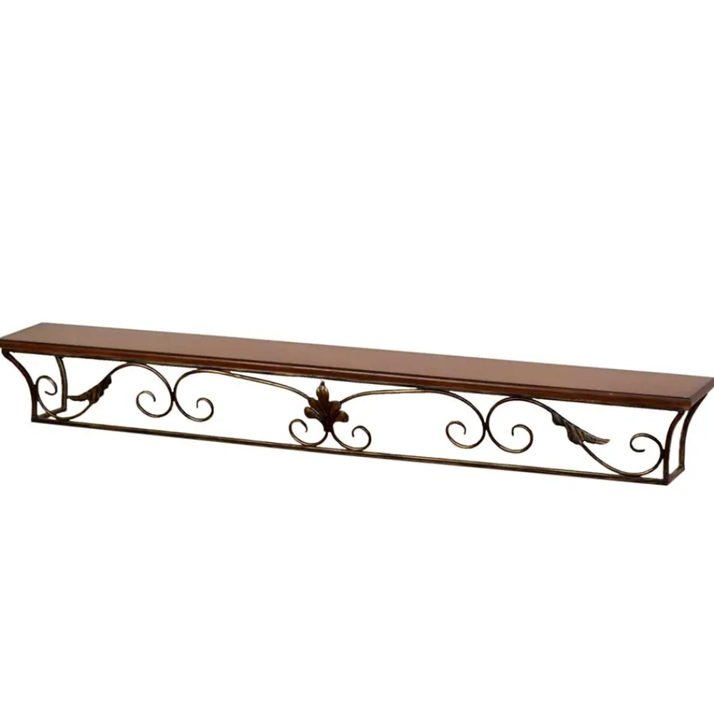 Wohnen Landhaus Wandkonsole Juliama mit Metall Verzierung