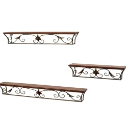 Wohnen Landhaus Wandkonsole Juliama mit Metall Verzierung