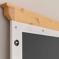 Wohnen Landhaus Wandspiegel mit Kiefernholz Rahmen - Saluts