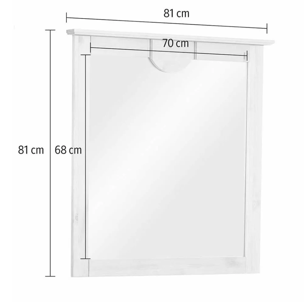 Wohnen Spiegel|Flurspiegel*Landhaus Wandspiegel 81x81x5 cm - Edranov