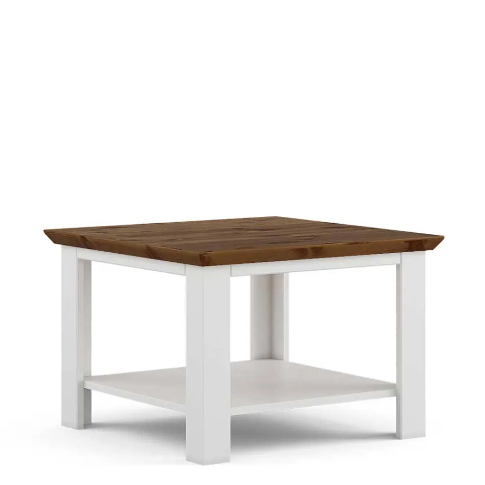 Wohnen Landhaus Wohnzimmertisch aus Kiefer zweifarbig - Zalya