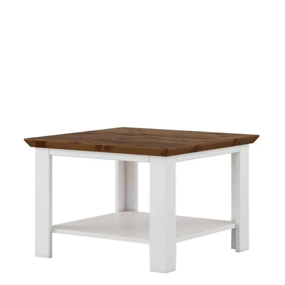 Wohnen Landhaus Wohnzimmertisch aus Kiefer zweifarbig - Zalya