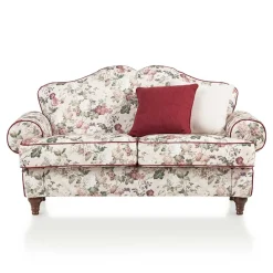 Wohnen Vintage Möbel*Landhaus Zweisitzer Couch mit Blumen - Baonga