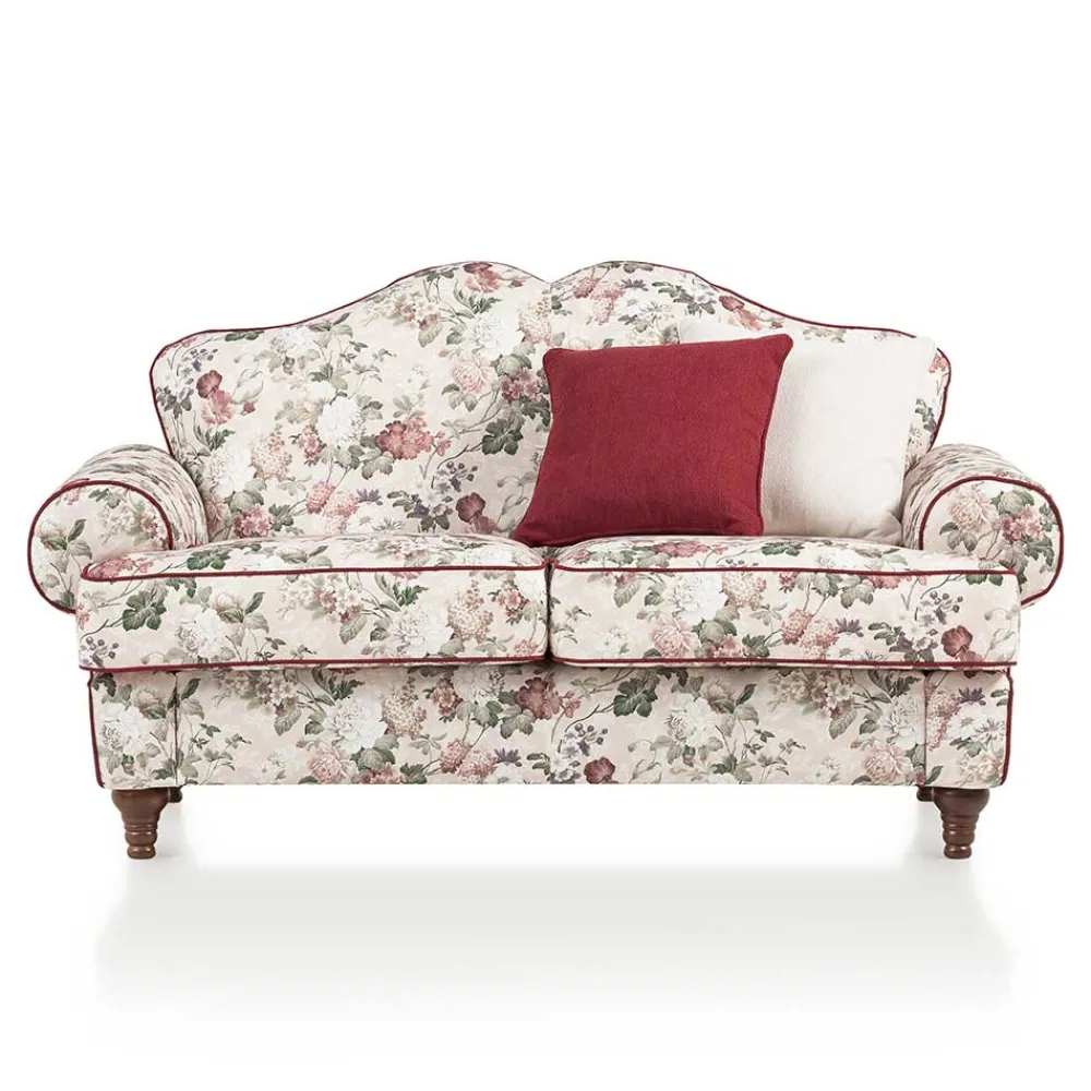 Wohnen Vintage Möbel*Landhaus Zweisitzer Couch mit Blumen - Baonga