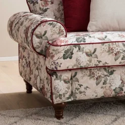 Wohnen Vintage Möbel*Landhaus Zweisitzer Couch mit Blumen - Baonga