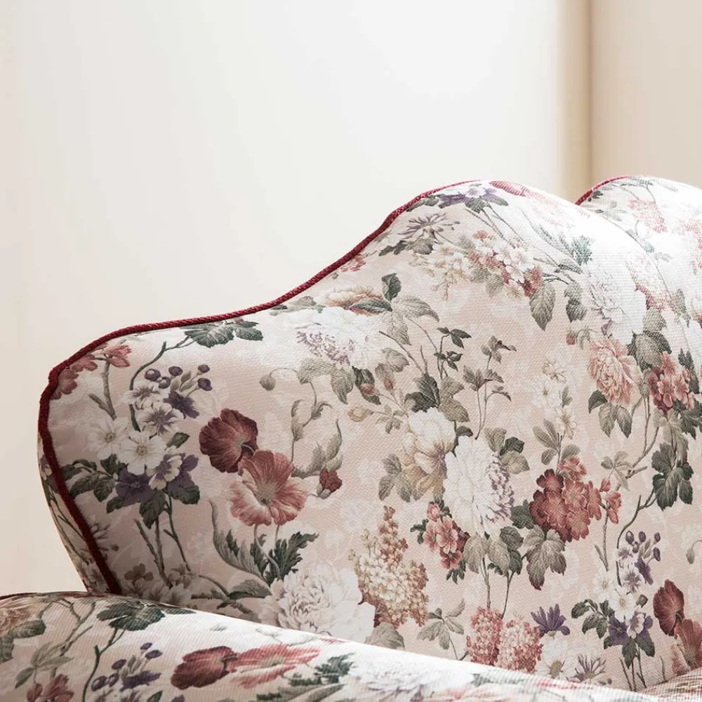 Wohnen Vintage Möbel*Landhaus Zweisitzer Couch mit Blumen - Baonga
