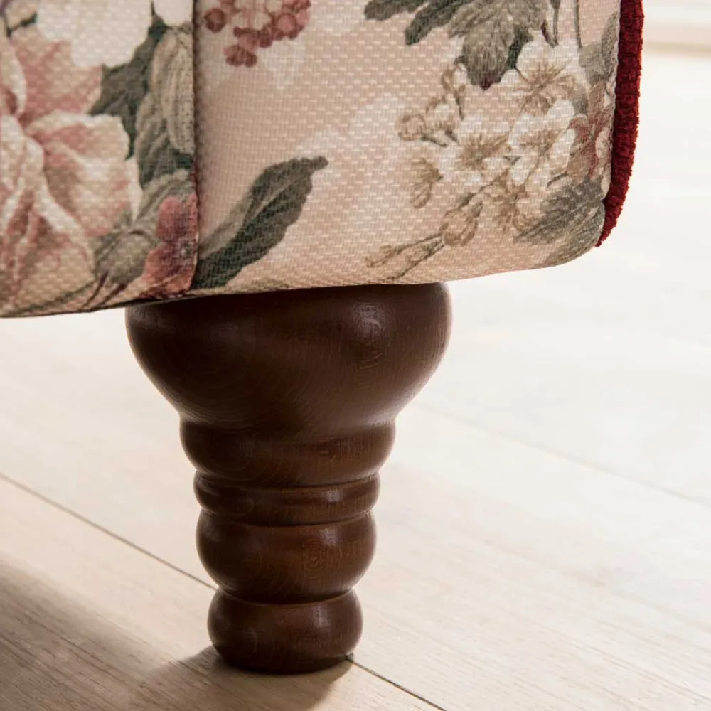 Wohnen Vintage Möbel*Landhaus Zweisitzer Couch mit Blumen - Baonga