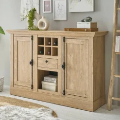 Wohnen Landhausmöbel|Küchenschränke*Landhaus-Anrichte in Eiche Gold - Hengas