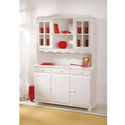 Wohnen Esszimmer-Vitrinen|Esszimmerschränke*Landhaus-Buffetschrank Nanini in Weiß