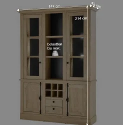 Wohnen Landhaus-Schrank in Eiche Gold - Hengas