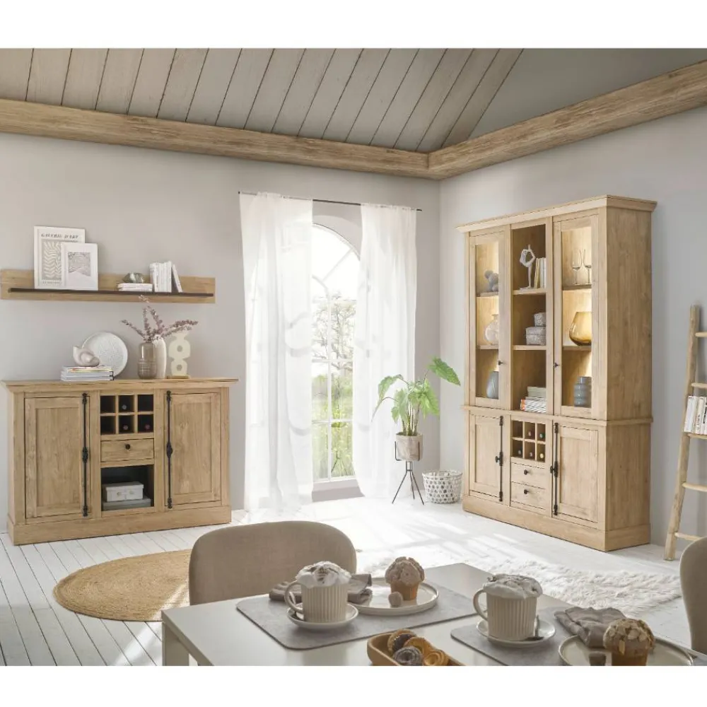 Wohnen Landhaus-Schrank in Eiche Gold - Hengas