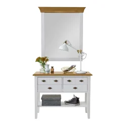 Wohnen Landhausstil Möbel Set Sibiuta in Weiß (zweiteilig)