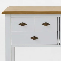 Wohnen Landhausstil Möbel Set Sibiuta in Weiß (zweiteilig)