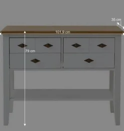 Wohnen Landhausstil Möbel Set Sibiuta in Weiß (zweiteilig)