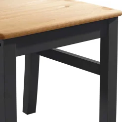 Wohnen Küchenstühle|Esszimmerstühle*Landhausstuhl aus Holz in Grau & Eichefarben - Ustricia