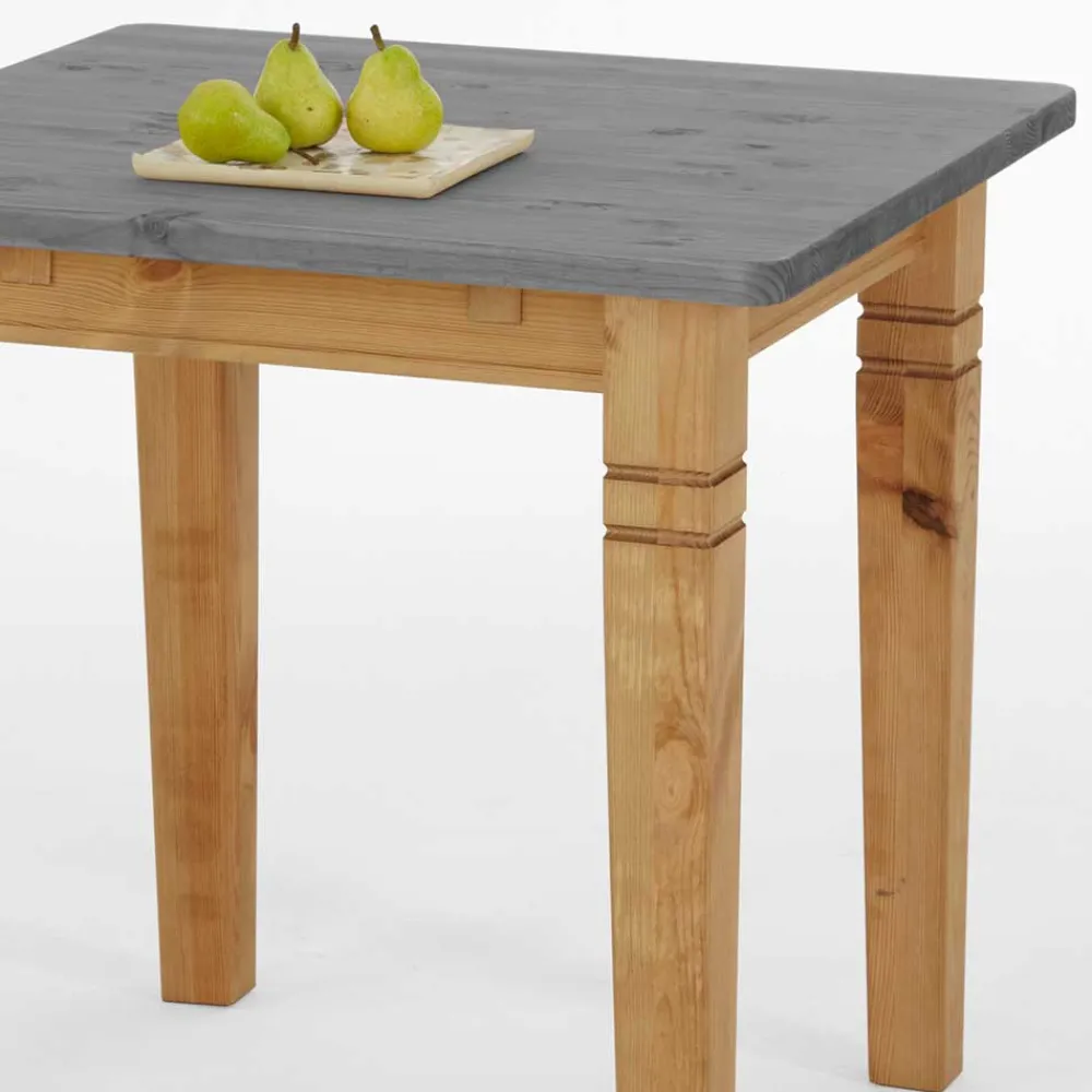 Wohnen Massivholzmöbel|Küchentische*Landhaustisch in Grau & Kiefer Lauge - Eshelas