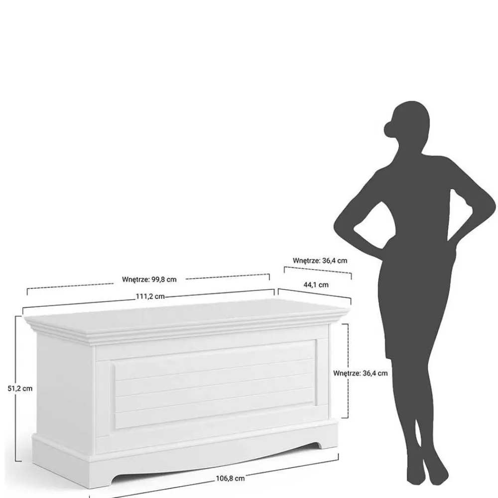 Wohnen Braune Möbel|Holztruhen*Landhaustruhe mit flachem Deckel - Manipur