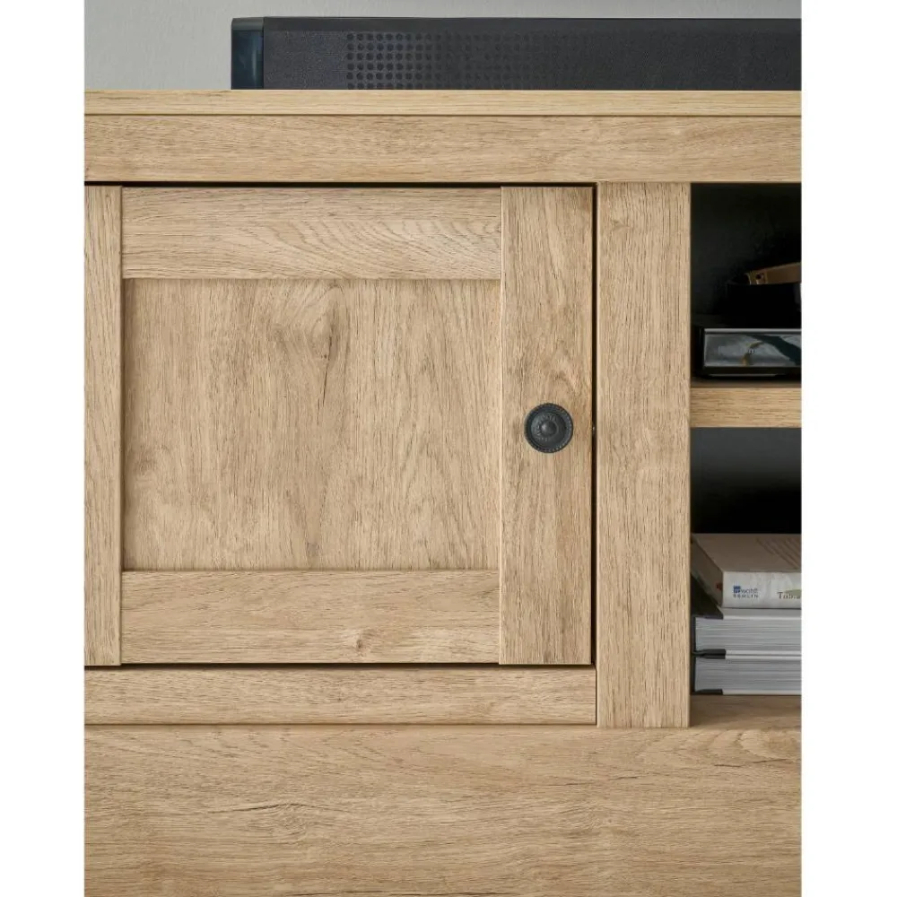 Wohnen Tv & Hifi-Möbel|Tv & Hifi-Möbel*Landhaus-TV-Lowboard in Eiche Gold - Hengas