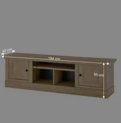 Wohnen Tv & Hifi-Möbel|Tv & Hifi-Möbel*Landhaus-TV-Lowboard in Eiche Gold - Hengas