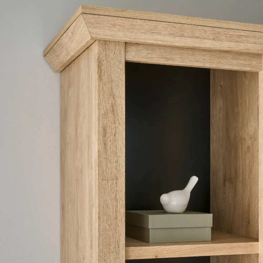 Wohnen Vitrinen|Wohnzimmer-Vitrinen*Landhaus-Vitrinenschrank in Eiche Gold - Hengas