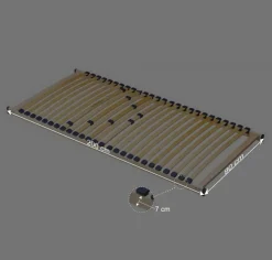 Wohnen Lattenrost mit 26 Leisten Bazna beweglich gelagert