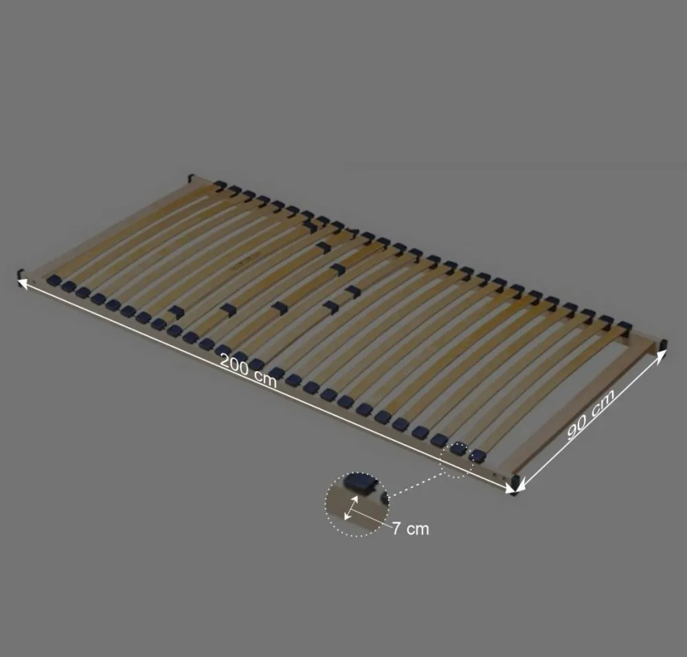 Wohnen Lattenrost mit 26 Leisten Bazna beweglich gelagert