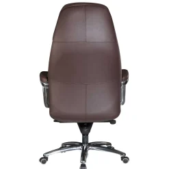 Wohnen Leder Bürosessel in Dunkelbraun - Kosra