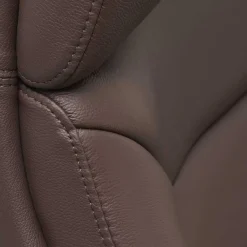 Wohnen Leder Bürosessel in Dunkelbraun - Kosra