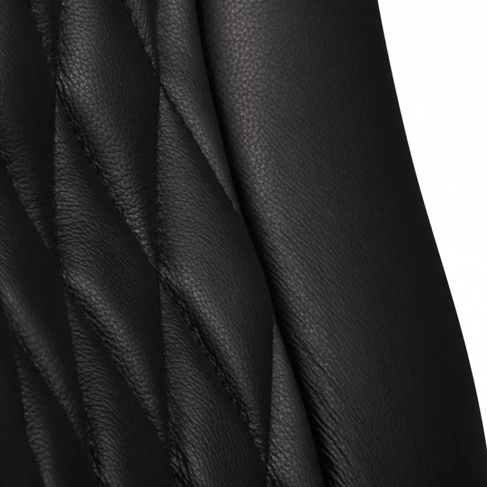 Wohnen Bürostühle*Leder Bürostuhl mit hoher Lehne in Schwarz - Posadas