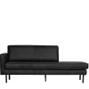 Wohnen Leder Daybed in Schwarz - Avonita