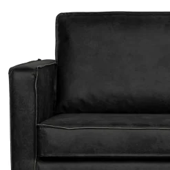 Wohnen Leder Daybed in Schwarz - Avonita