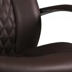 Wohnen Leder Drehstuhl fürs Büro in Dunkelbraun - Tabara