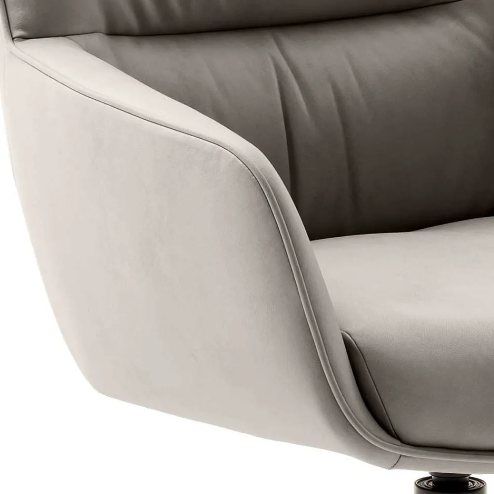 Wohnen Wohnzimmerstühle*Leder Esstischstühle in Creme - drehbar - Klimaca (2er Set)