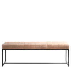 Wohnen Küchenbänke|Esszimmerbänke*Leder Polsterbank in Braun - Eccossi