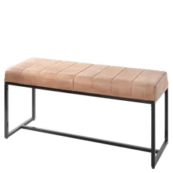 Wohnen Küchenbänke|Esszimmerbänke*Leder Polsterbank in Braun - Eccossi